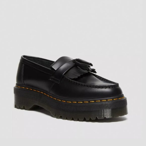 Dr. Martens Shoes - DR MARTENS ADRIAN LEATHER PLATFORM TASSEL LOAFERS SIZE 4 UK